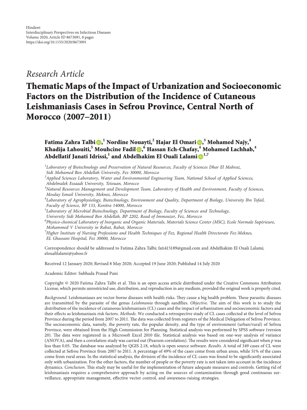 Thematic Maps of the Impact of Urbanization and Socioeconomic