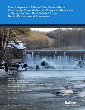 Final Independent External Peer Review Report Cattaraugus Creek