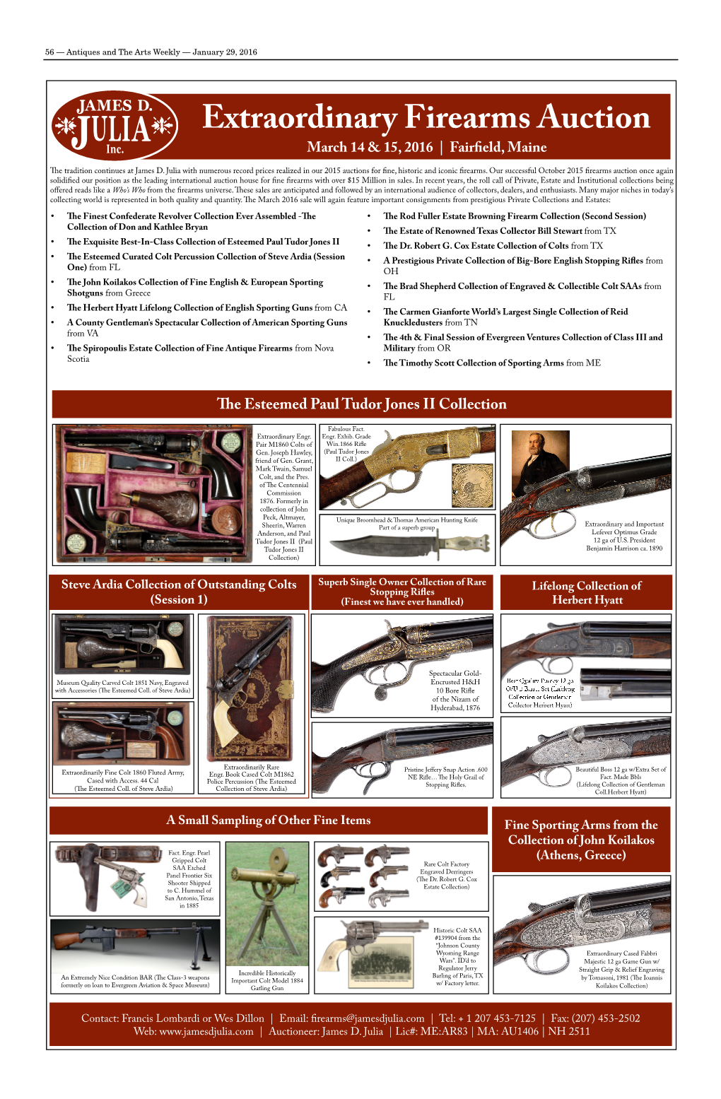 Extraordinary Firearms Auction March 14 & 15, 2016 | Fairfield, Maine