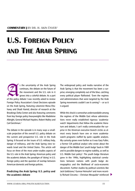 Us Foreign Policy and the Arab Spring