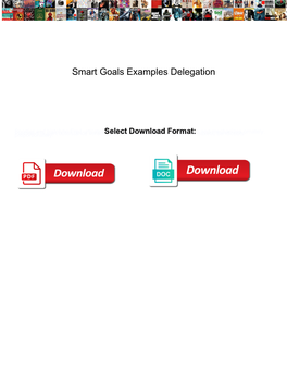 Smart Goals Examples Delegation