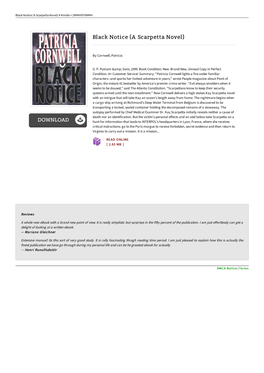 Doc ~ Black Notice (A Scarpetta Novel) ^ Download