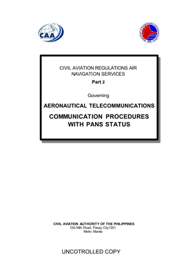 Aeronautical Telecommunications Communication Procedures With