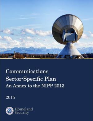 (NIPP) Communications Sector-Specific Plan for 2015