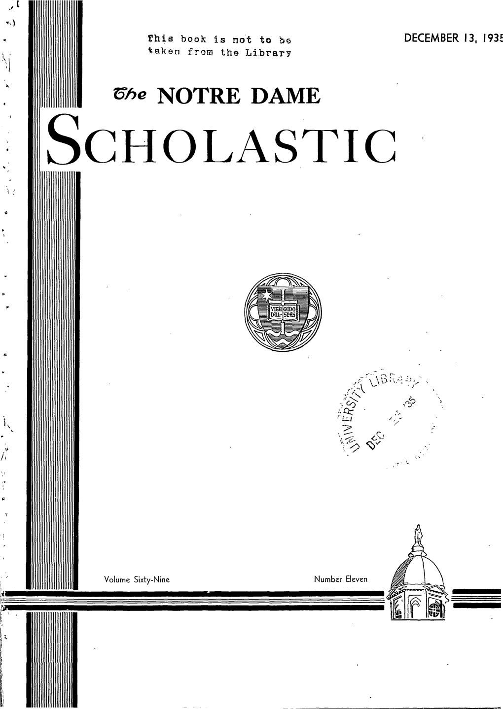 Notre Dame Scholastic, Vol. 69, No. 11 -- 13 December 1935