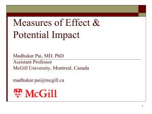 Measures of Effect & Potential Impact