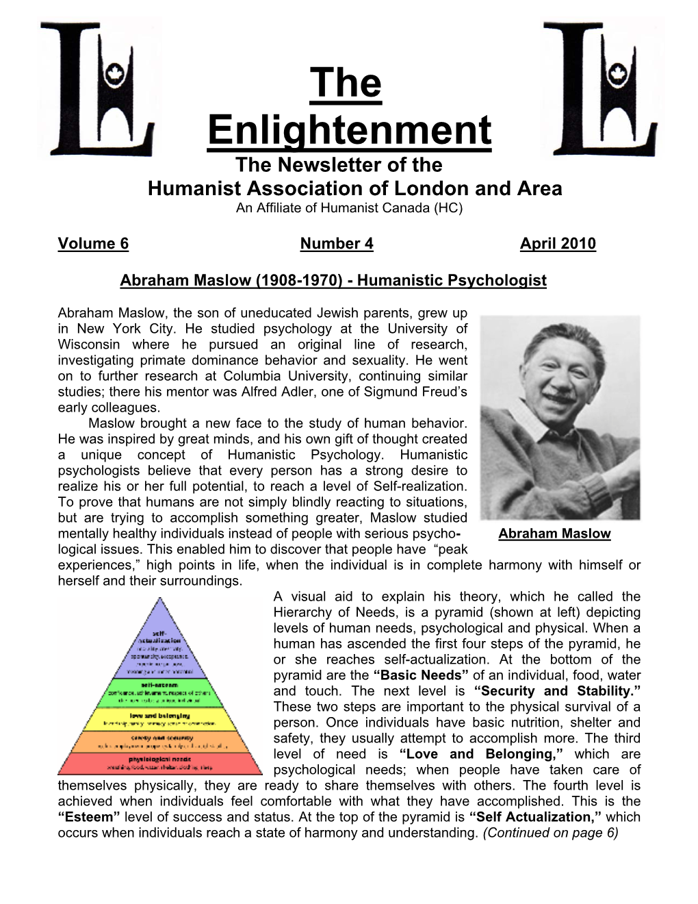The Enlightenment, April 2010