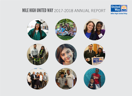 Mile High United Way2017-2018 Annual Report