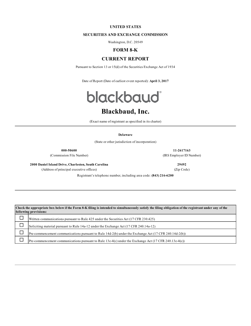 Blackbaud, Inc