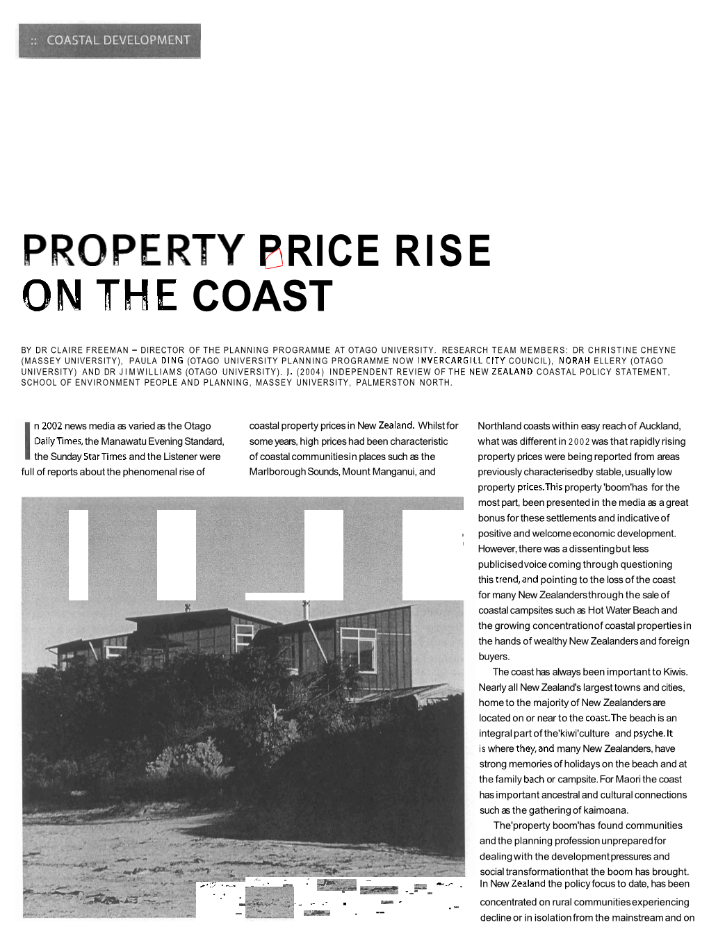 Property Price Rise on the Coast