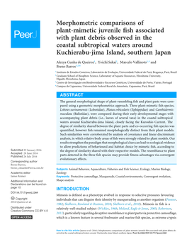 Morphometric Comparisons of Plant-Mimetic