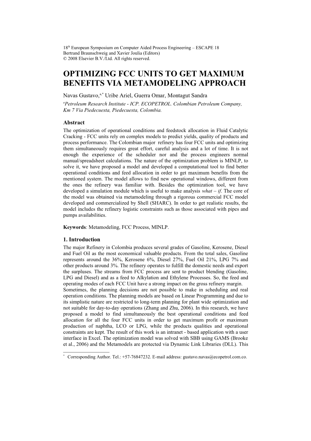 Optimizing Fcc Units to Get Maximum Benefits Via Metamodeling Approach