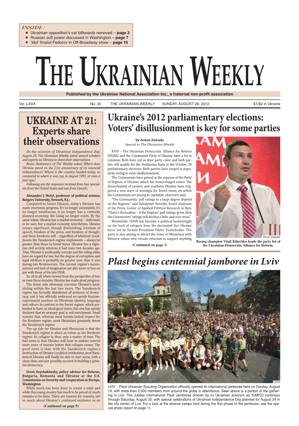 The Ukrainian Weekly 2012, No.35