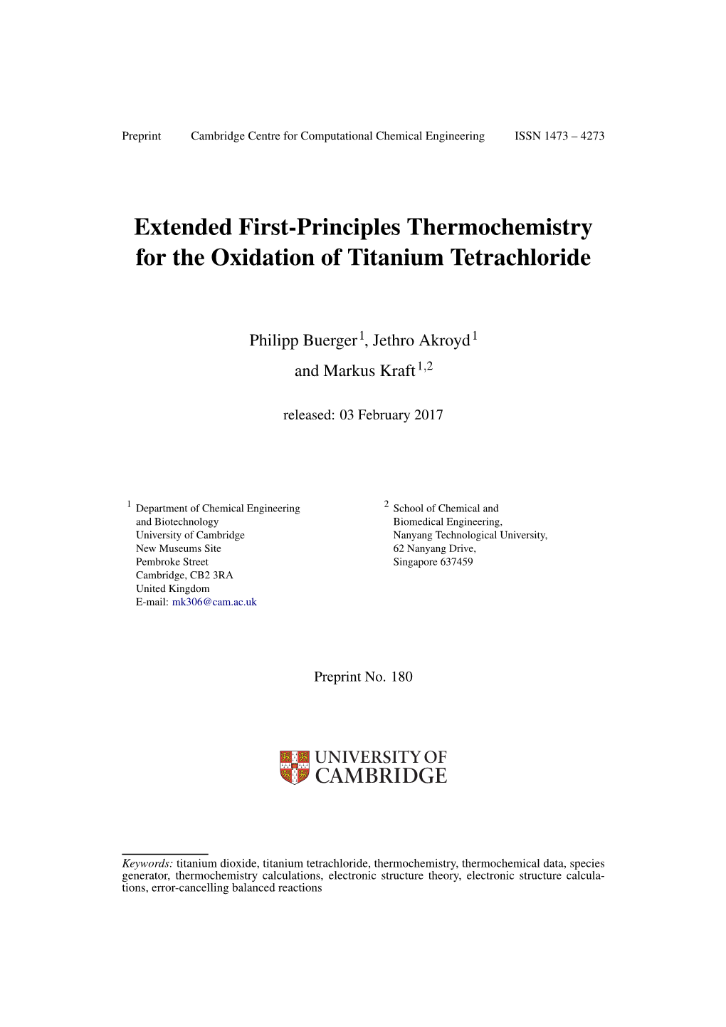 Extended First-Principles Thermochemistry for the Oxidation of Titanium Tetrachloride