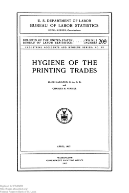 Hygiene of the Printing Trades