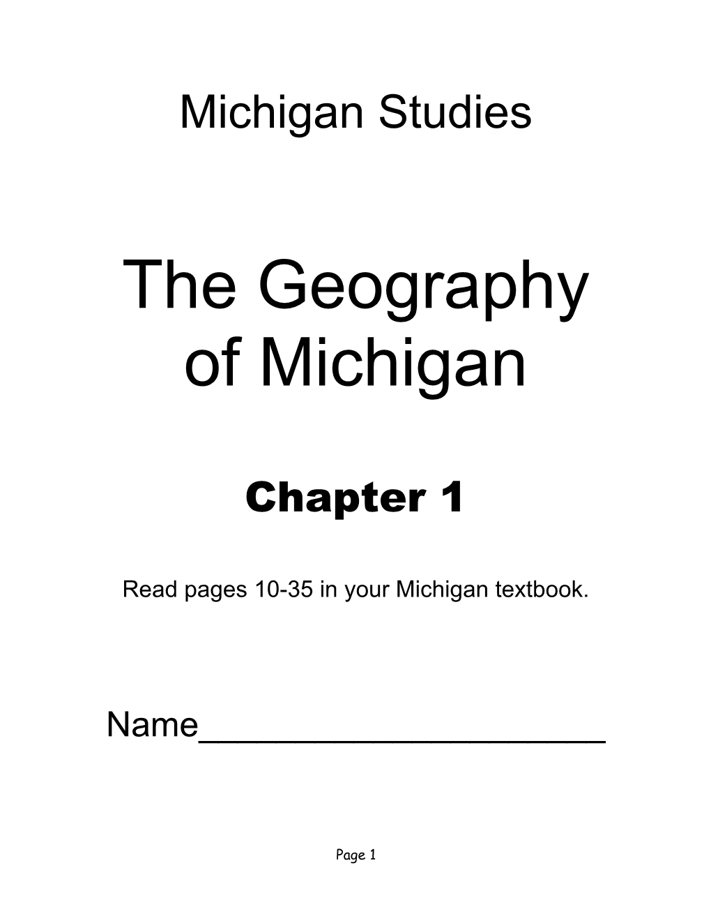 The Geography of Michigan