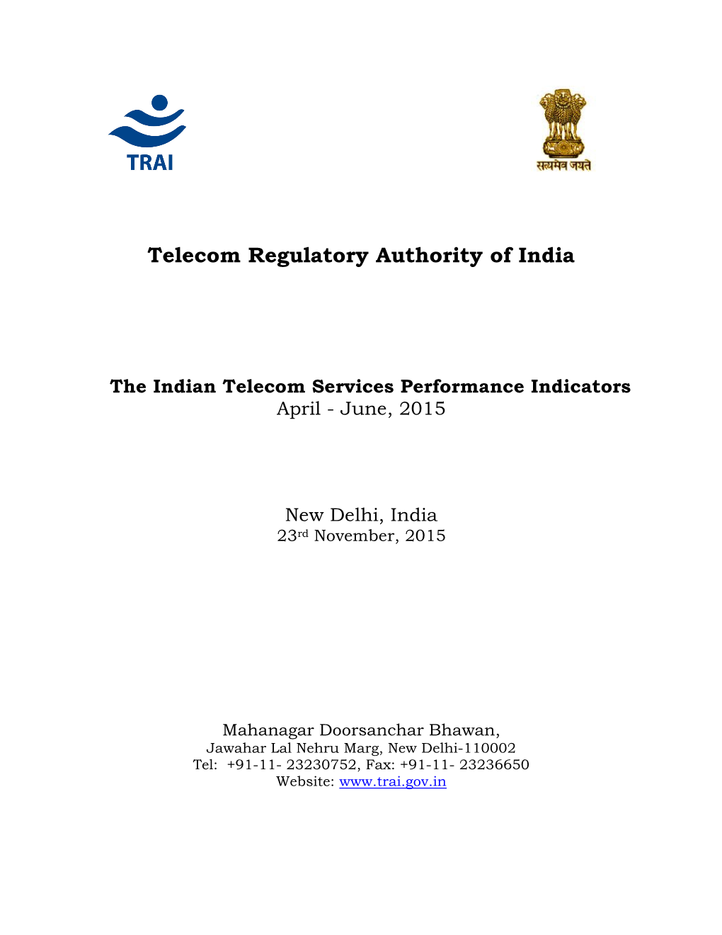 Telecom Regulatory Authority of India