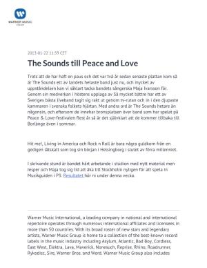 The Sounds Till Peace and Love