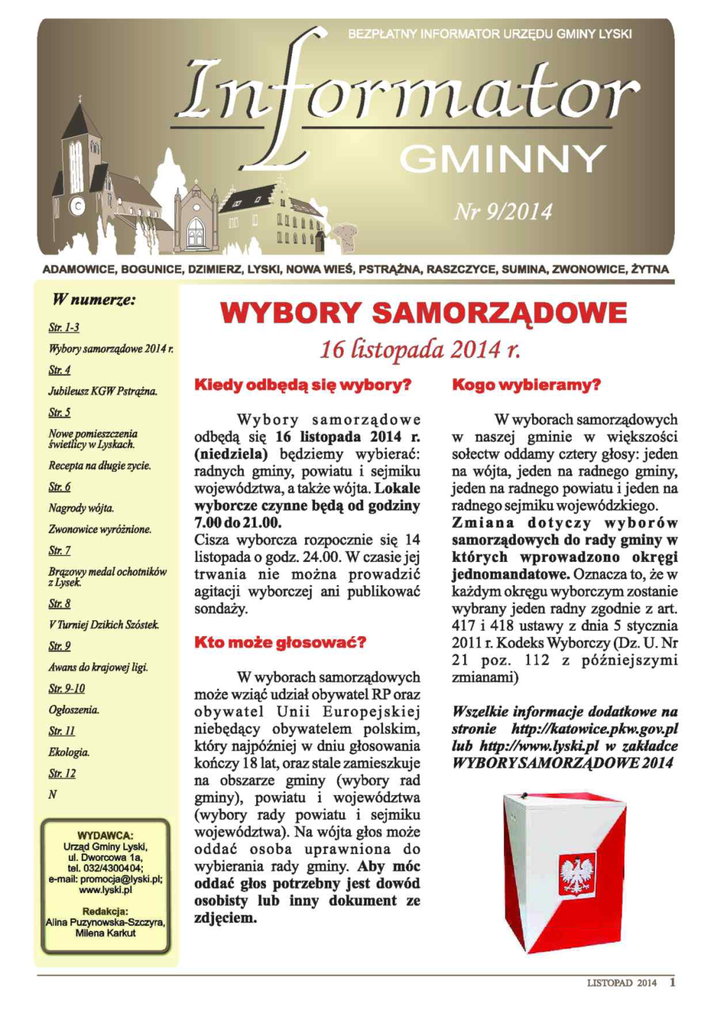 WYBORY SAMORZĄDOWE Ty/Bory Samorządowe 2014 R