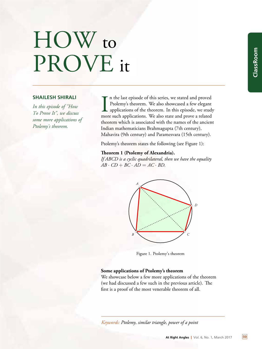 How to Prove It Ptolemy's Theorem.Pdf