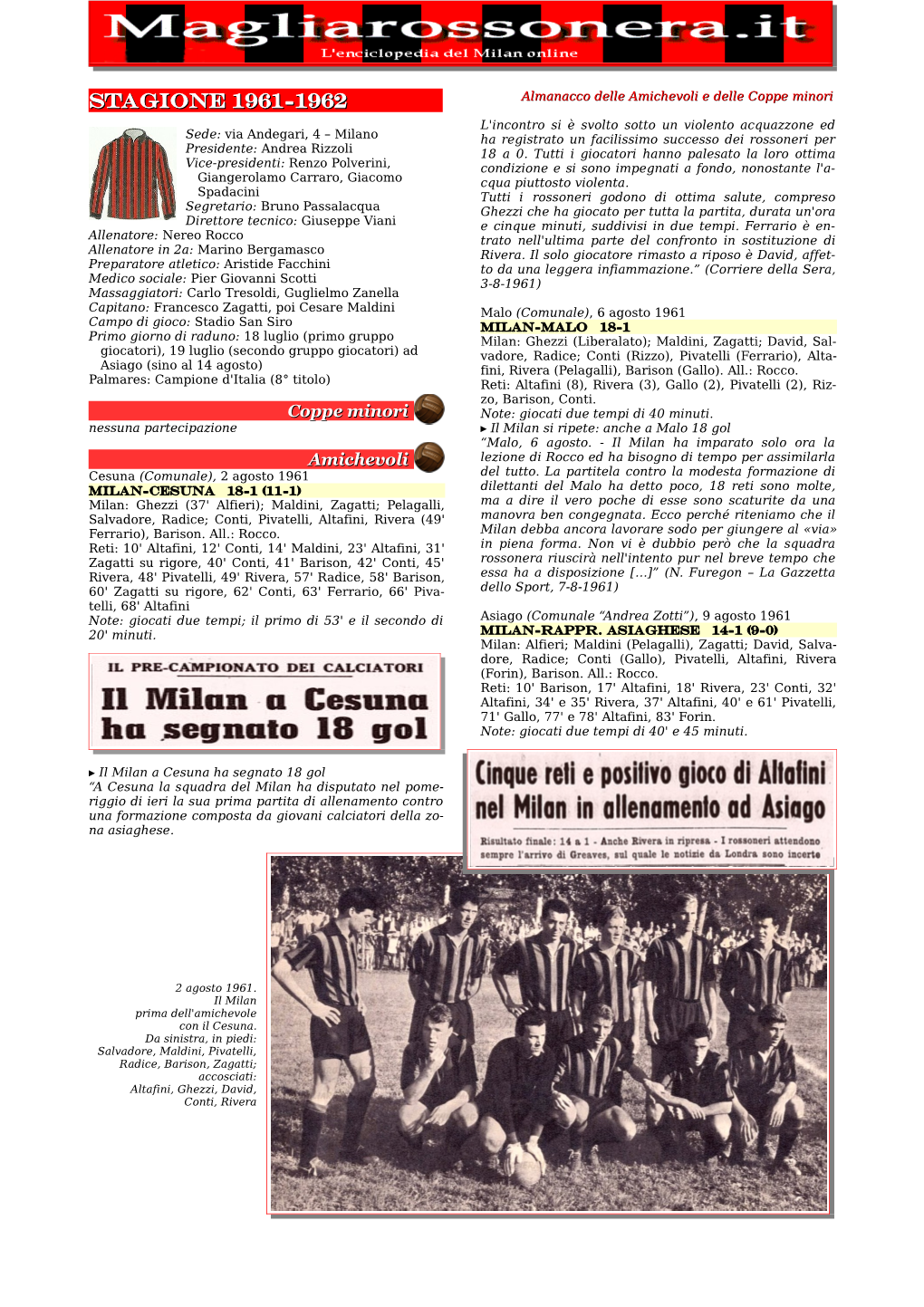 Stagione 1961-1962