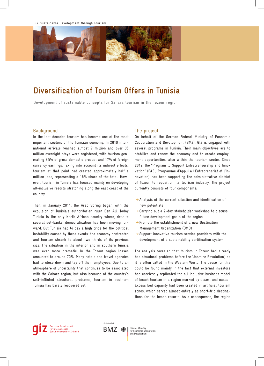 Factsheet Diversifying Tourism Offers