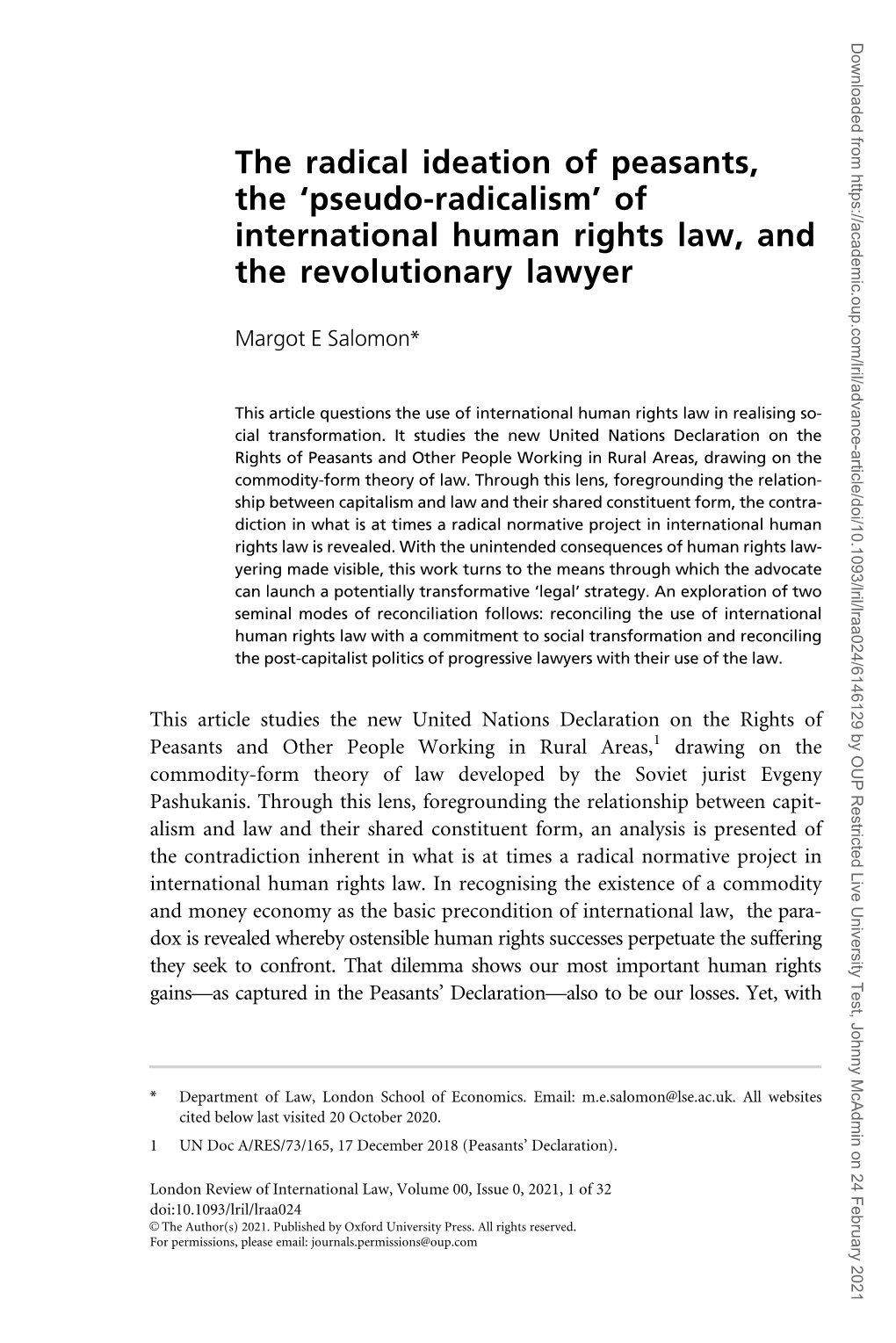 Of International Human Rights Law, and the Revolutionary Lawyer