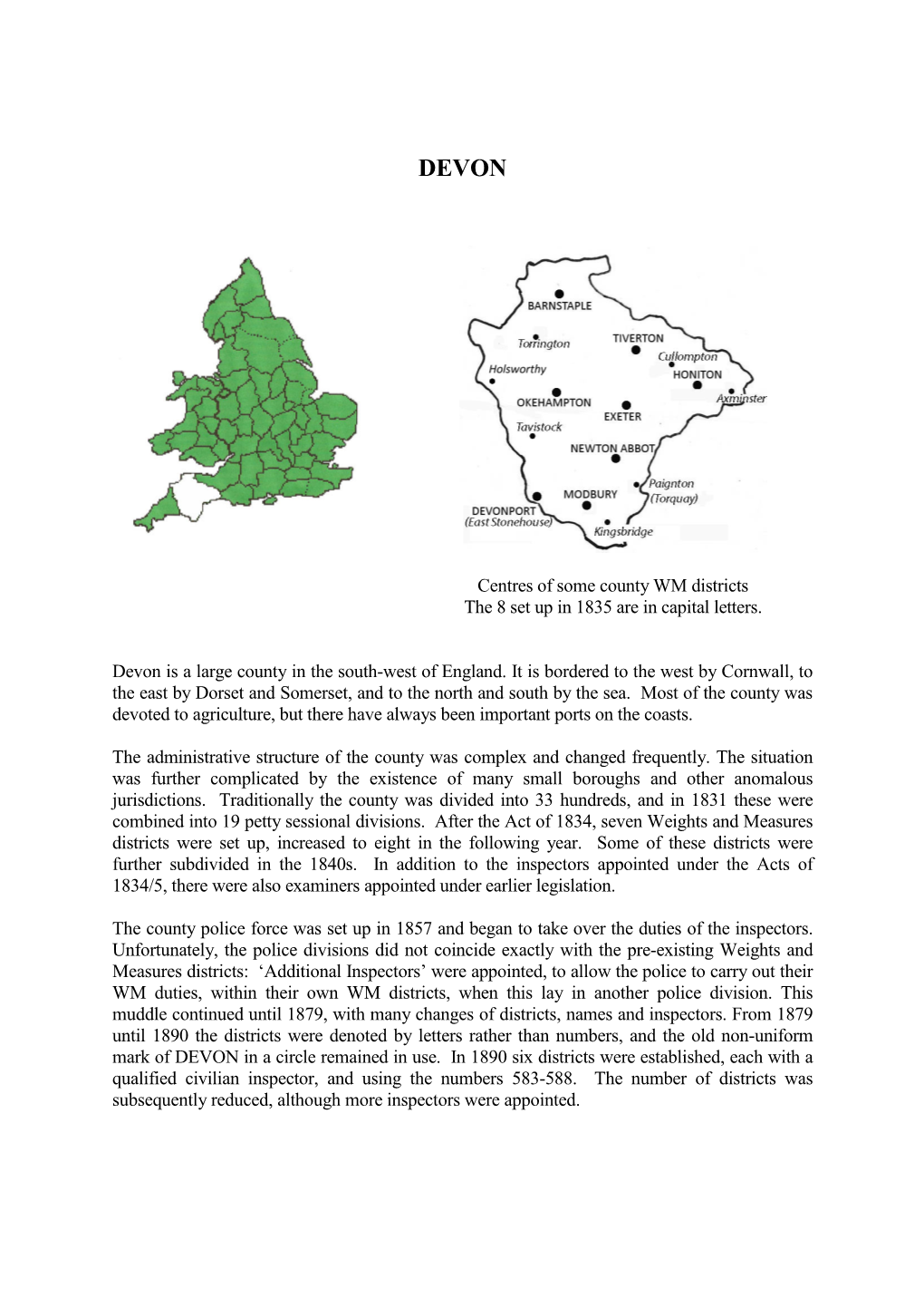 County of Devon in the Local Government Reorganisation of 1974