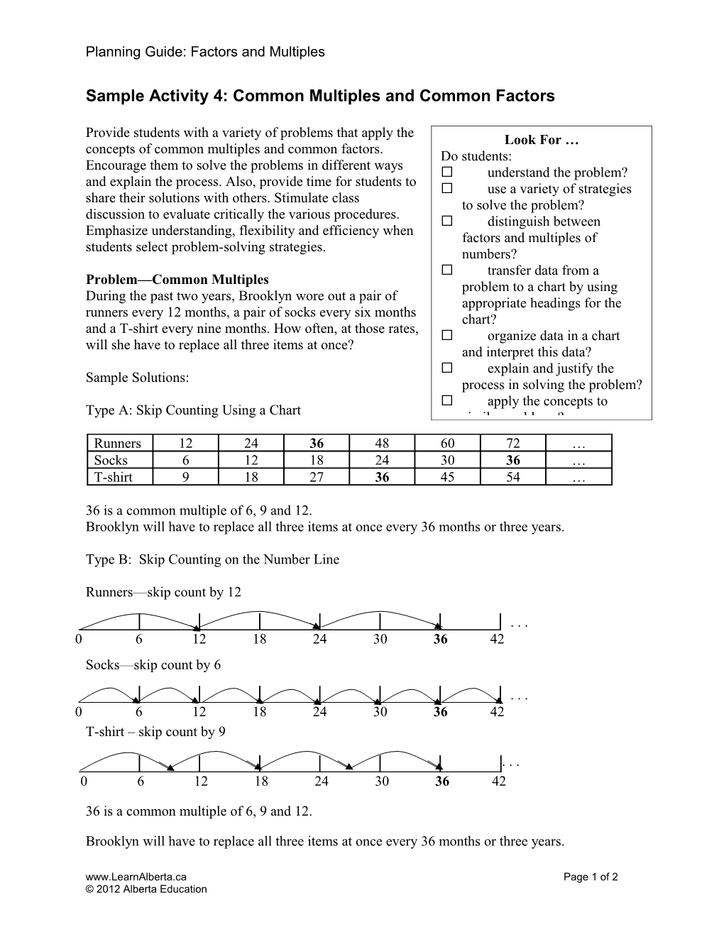 Sample Activity 4: Problem Solving with Patterns