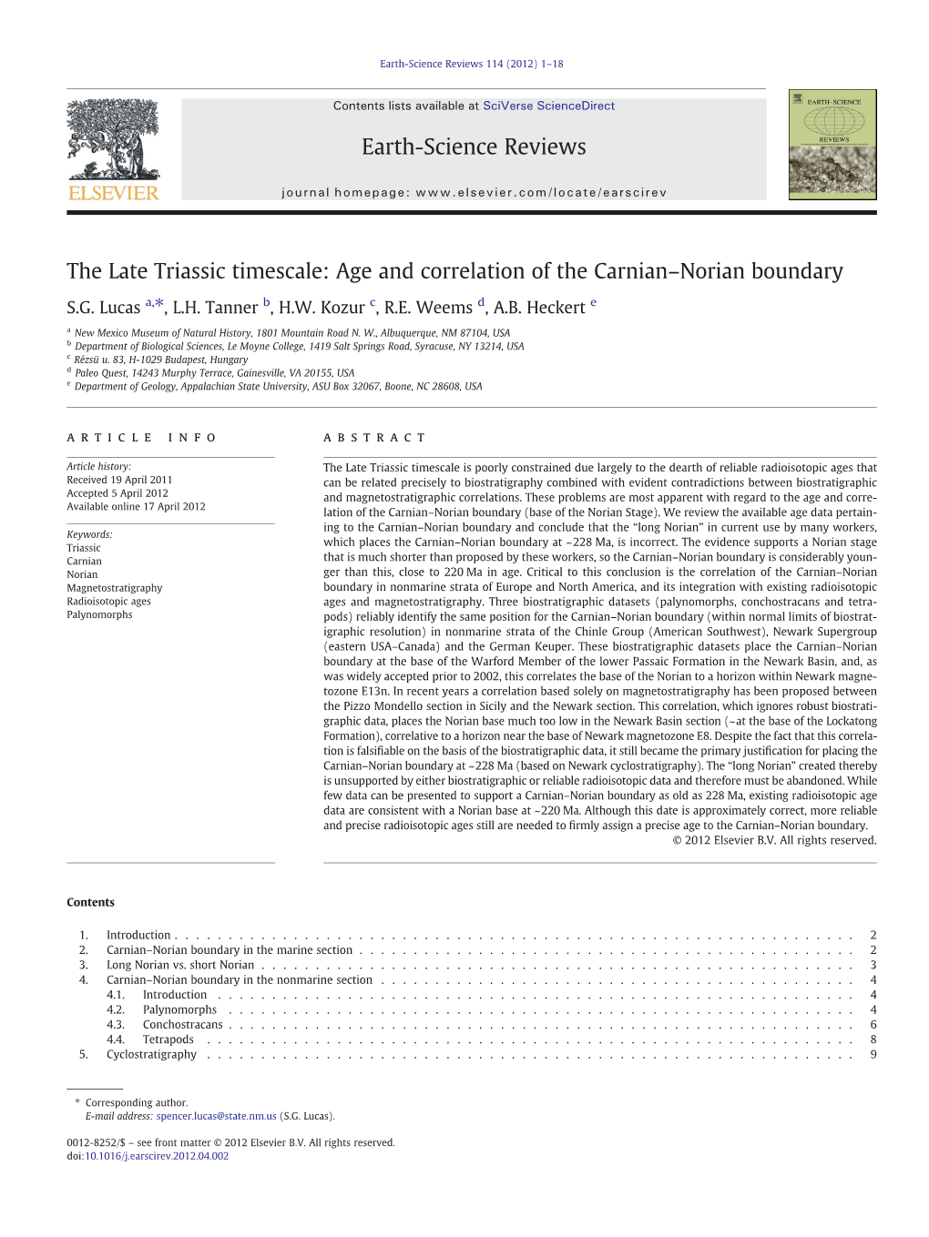 The Late Triassic Timescale: Age and Correlation of the Carnian–Norian Boundary