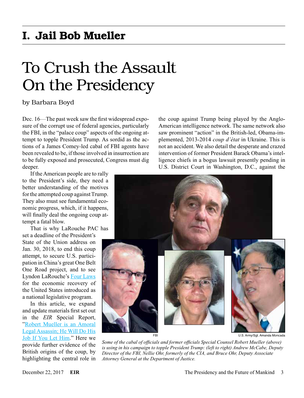To Crush the Assault on the Presidency by Barbara Boyd