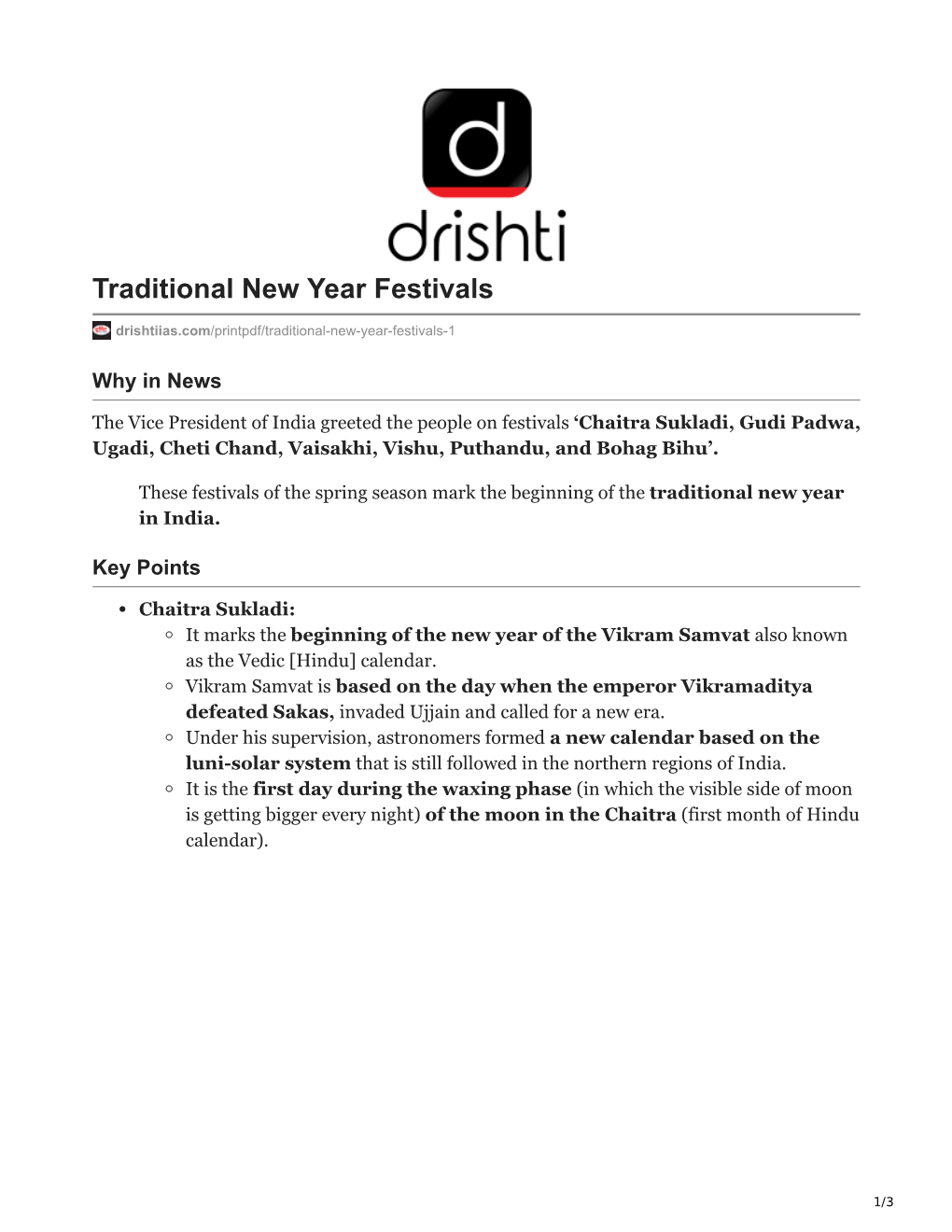 Traditional New Year Festivals