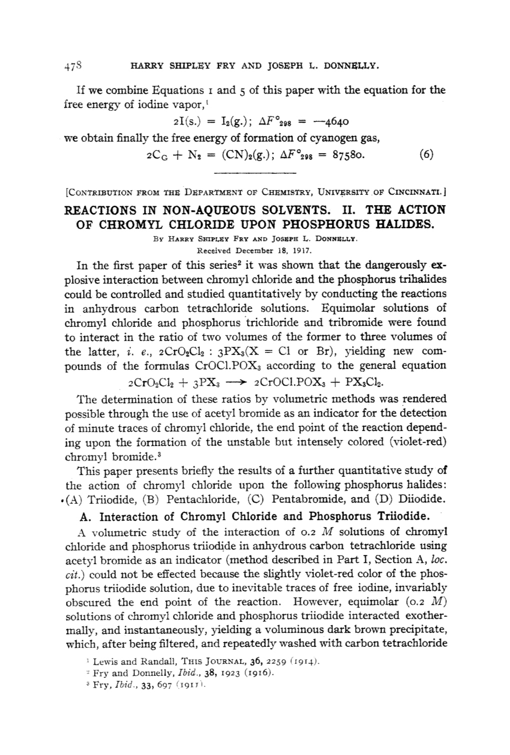 4640 ~ Cg of Chromyl Chloride Upon Phosphorus