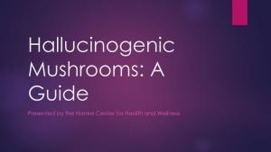 Hallucinogenic Mushrooms: a Guide