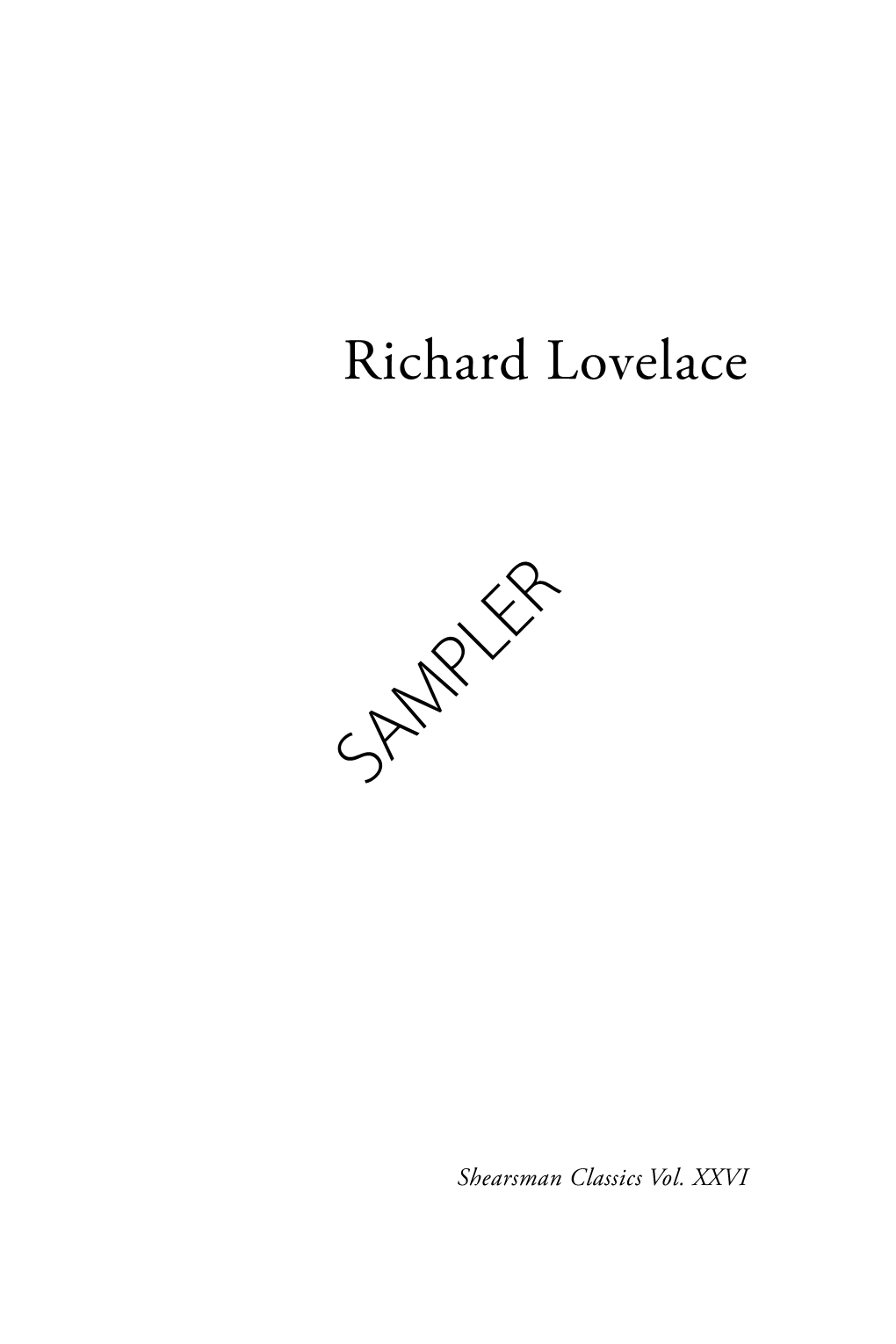 Richard-Lovelace-Collected-Poems-Sampler.Pdf