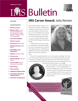 IMS Bulletin 39(5)