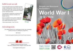 World War I Redhill Common