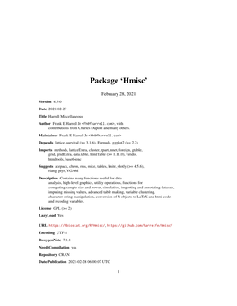 Package 'Hmisc'