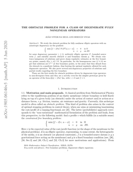 Arxiv:1905.06146V5 [Math.AP] 5 Jun 2020