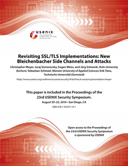 Revisiting SSL/TLS Implementations: New Bleichenbacher Side