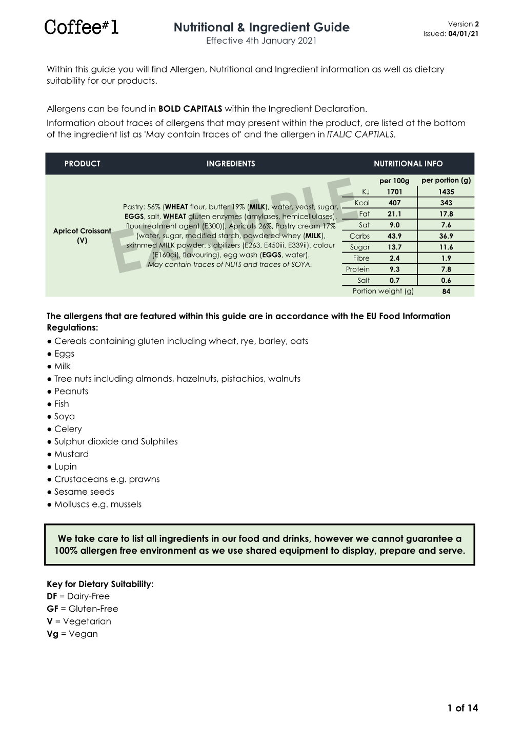 Nutritional & Ingredient Guide