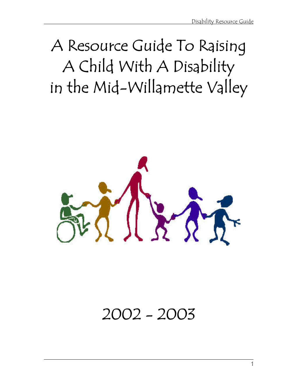 A Resource Guide to Raising a Child with a Disability in the Mid-Willamette Valley