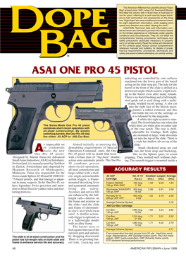 Download AR Dope Bag June 1998: ASAI One Pro 45 / Marlin M1895G
