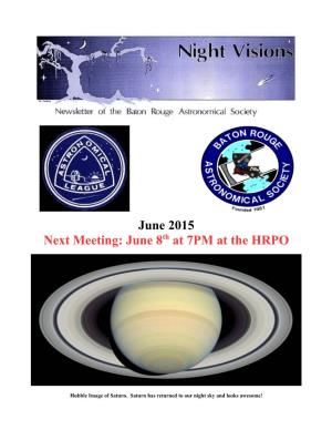 June 2015 BRAS Newsletter