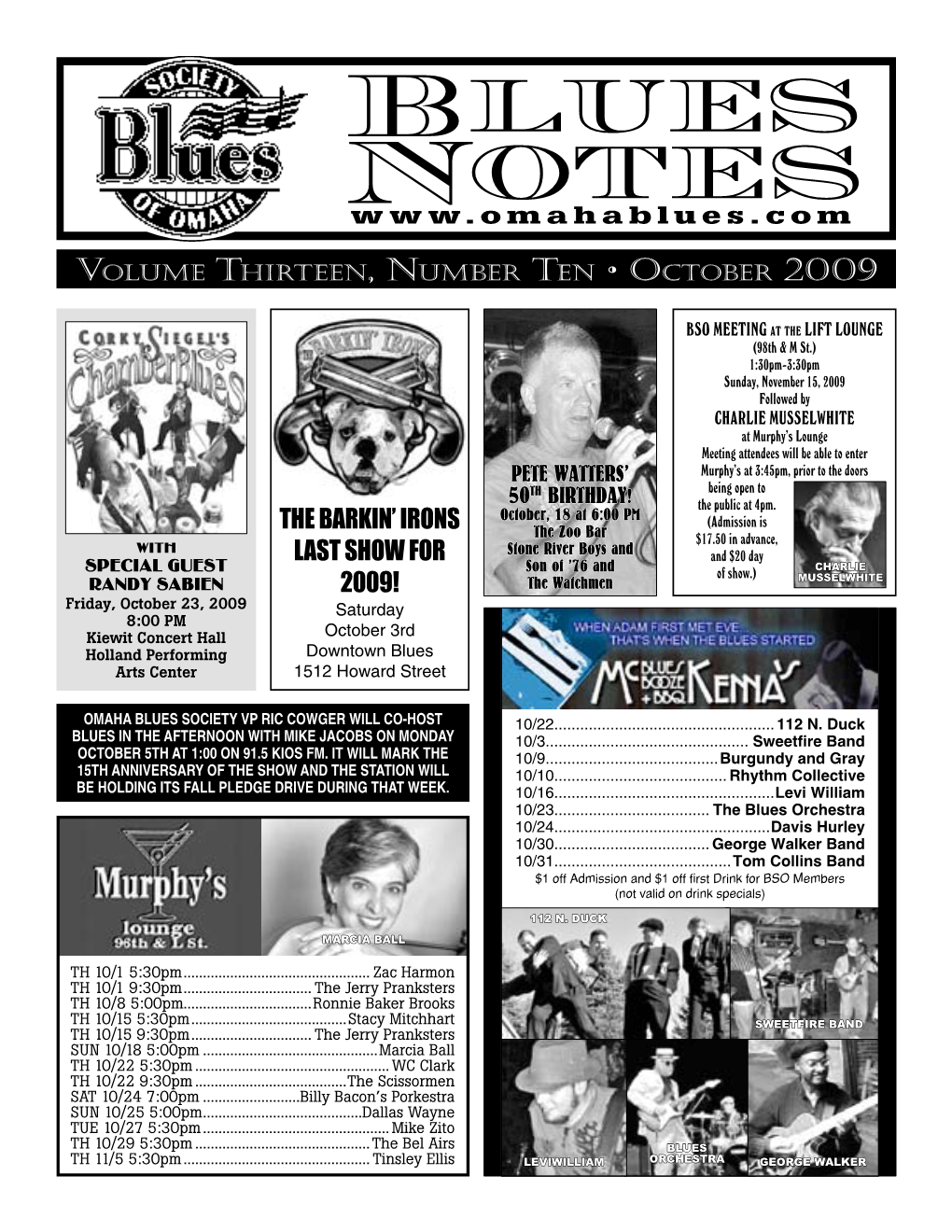 Blues Notes October 2009