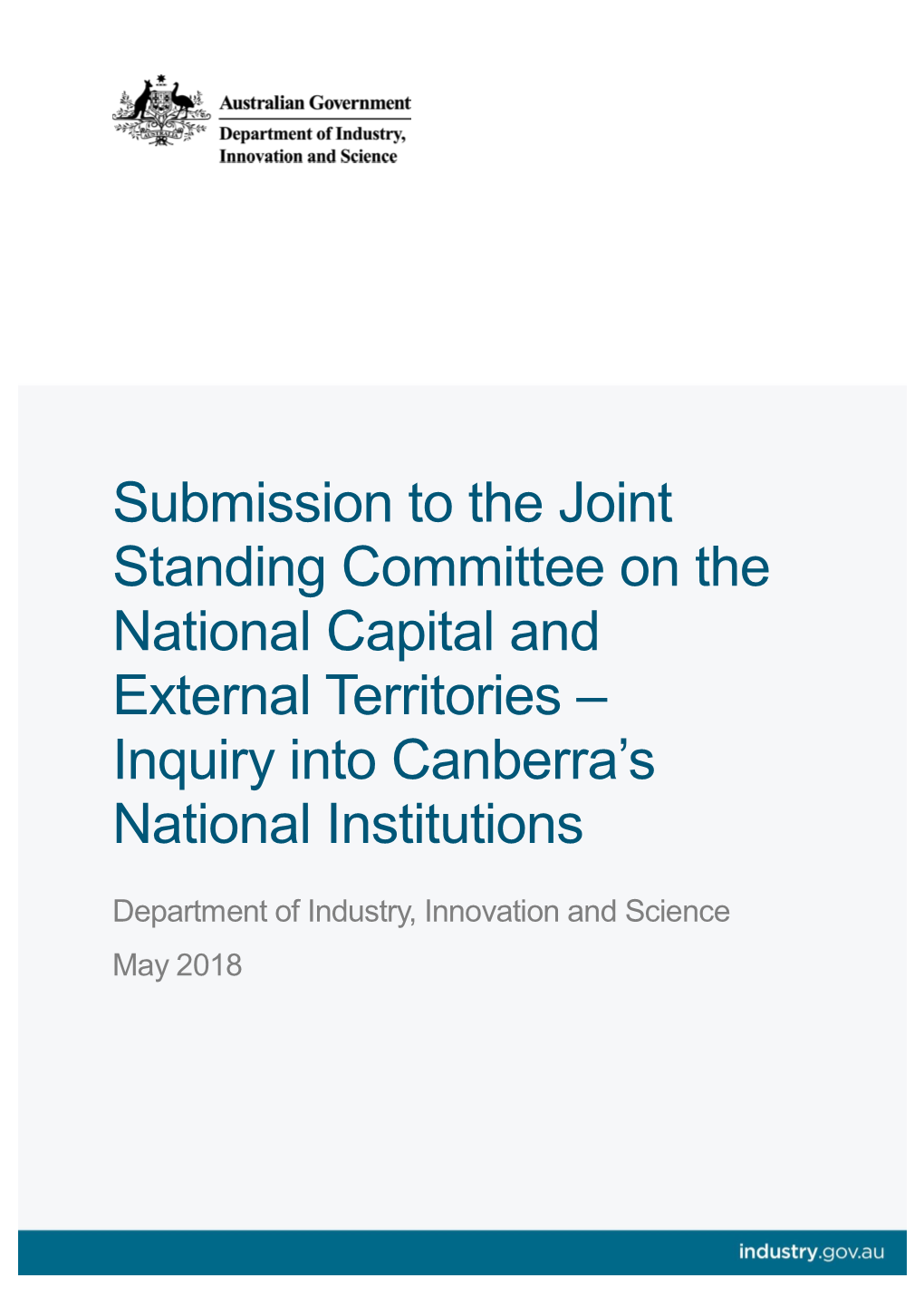 Inquiry Into Canberra's National Institutions