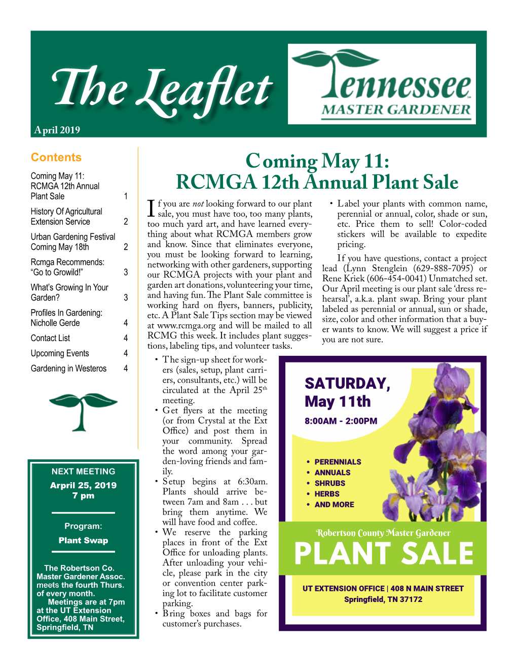 The Leaflet April 2019