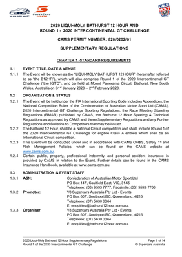 2020 Liqui-Moly Bathurst 12 Hour and Round 1 - 2020 Intercontinental Gt Challenge