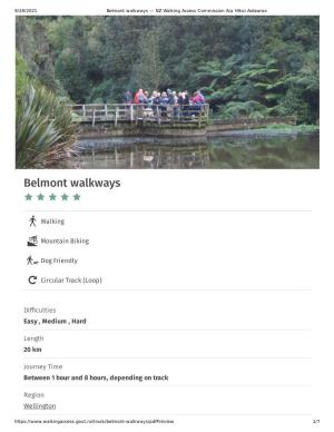 Belmont Walkways — NZ Walking Access Commission Ara Hīkoi Aotearoa