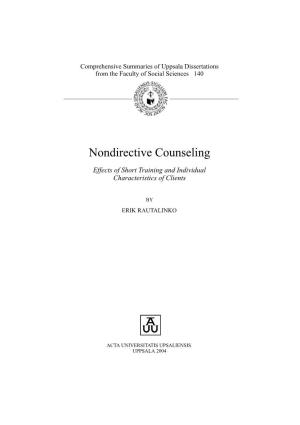 Nondirective Counseling